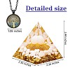 Crystal Pyramid Ornaments Angel Crystal Pyramid Stone Blessing Pyramid with Lamp Holder for Home Office Decoration Gift Collection JX352A-1