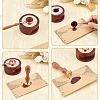 Brass Wax Seal Stamp with Rosewood Handle AJEW-WH0412-0272-3