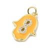 Brass Micro Pave Cubic Zirconia Pendants KK-H255-09G-03-2