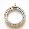 Alloy Magnetic Locket Pendants X-PALLOY-T052-23G-1