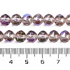 Transparent Electroplate Glass Beads Strands EGLA-N002-34C-C28-3