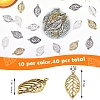 40Pcs 4 Colors Alloy Pendants PALLOY-SZ0001-28-2