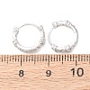 Ring with Letter X 925Sterling Silver Micro Pave Clear Cubic Zirconia Hoop Earrings for Women EJEW-K317-03P-5