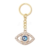 4Pcs Iron Alloy Rhinestone Keychain KEYC-JKC01174-4