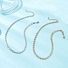 2Pcs 2 Colors 304 Stainless Steel Heart Link Chain Necklaces for Women NJEW-JN05898-1