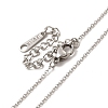 Non-Tarnish 304 Stainless Steel Cable Chain Necklace for Women NJEW-G097-11P-2