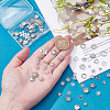 90Pcs 15 Styles Brass Bead Caps KK-PH0012-19A-3