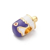 Brass Enamel European Beads KK-Q098-26G-A-2
