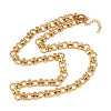 8MM 304 Stainless Steel Twisted Ring Link Chain Necklaces NJEW-Z105-04G-04-4