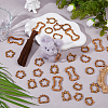 14Pcs 7 Styles Alloy Spring Gate Rings FIND-HS0002-70-3