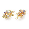 Brass Micro Pave Cubic Zirconia Pendants KK-N231-231-3