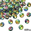 60Pcs Electroplate Glass Links Connectors EGLA-YW0005-60C-1
