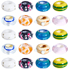 30Pcs Handmade Lampwork European Beads LAMP-SC0001-74-7
