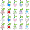 50Pcs Glass Flower Pendants FIND-SC0020-56-1