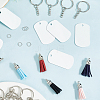 DIY Blank Double-sided Heat Transfer Aluminium Pendant Keychain Making Kits DIY-SP0005-26F-7