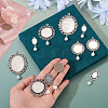 10Pcs 5 Style Alloy Pendant Cabochon Settings HJEW-TAC0120-6