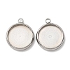 Non-Tarnish 304 Stainless Steel Pendant Cabochon Settings X-STAS-K202-03E-P-2