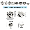 80Pcs 8 Styles Alloy Beads & Charms TIBEB-SC0001-08AS-2