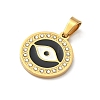304 Stainless Steel Enamel Pendants STAS-H255-01C-G-2