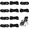 4pcs 2 Sizes Polyester Elastic Cords with Metal Cord End OCOR-WH0063-116-1