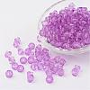 Faceted Bicone Transparent Acrylic Beads DBB6mm-75-1
