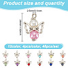 Acrylic & Alloy Pendants PALLOY-HY00029-2