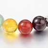 Chips and Round Chakra Natural Gemstone Beaded Stretch Bracelets BJEW-JB01990-03-2