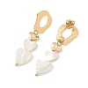 Brass Dangle Stud Earrings EJEW-JE07395-4