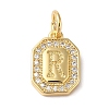 Real 18K Gold Plated Brass Micro Pave Clear Cubic Zirconia Pendants KK-L216-002G-R-1