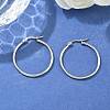 Tarnish Resistant 304 Stainless Steel Hoop Earrings EJEW-F105-09P-1