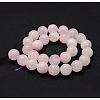 Natural Rose Quartz Beads Strands G-P335-21-8mm-3