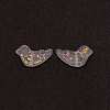 Handmade Frosted Glass Beads FOIL-CJC0004-02D-1