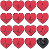 30Pcs Heart Enamel Pin JEWB-SC0001-55-1