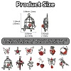 12Pcs 12 Styles Gothic Alloy Rhinestone Pendants FIND-CJ0004-81-2