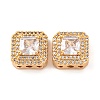 Brass Micro Pave Clear Cubic Zirconia Beads LS-KK-S389-29G-1
