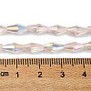 Transparent Electroplate Glass Beads Strands GLAA-K064-05A-AB02-4