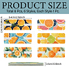 6Pcs 6 Styles Felt Printed Necklace Display Cards Sets CDIS-WH0035-014-2