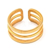 Ion Plating(IP) 304 Stainless Steel Hollow Multi-layer Open Cuff Finger Rings for Women RJEW-S414-19B-G-2