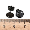 Ion Plating(IP) 304 Stainless Steel Stud Earring Findings STAS-P198-25-8mm-B-3