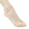 Shell Pearl Beaded Cross Link Anklets AJEW-AN00535-3