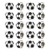 20Pcs Alloy Black Enamel Sport Ball European Beads ENAM-HS0001-02-1
