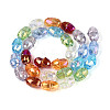 Electroplate Transparent Glass Beads Strands EGLA-N025-05A-A01-2