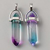 Glass Double Terminal Pointed Pendants G-WH0016-41B-1
