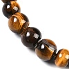 Natural Tiger Eye Rondelle Graduated Beaded Necklaces for Women Men NJEW-K388-02V-2