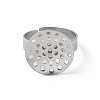 Non-Tarnish 304 Stainless Steel Sieve Ring Settings STAS-K278-06A-P-2