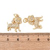 Brass Micro Pave Clear Cubic Zirconia Pendants CU-H002-05G-2