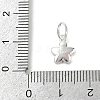 925 Sterling Silver Enamel Flower Charms STER-K183-11S-01-3