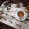 Coffee Theme Cotton and Linen Cup Mats AJEW-WH0201-018-6