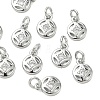 SHEGRACE Brass Micro Pave Cubic Zirconia Pendants XGR-Q3D131-504P-1