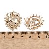 Brass Heart Stud Earrings EJEW-Z131-01KCG-5